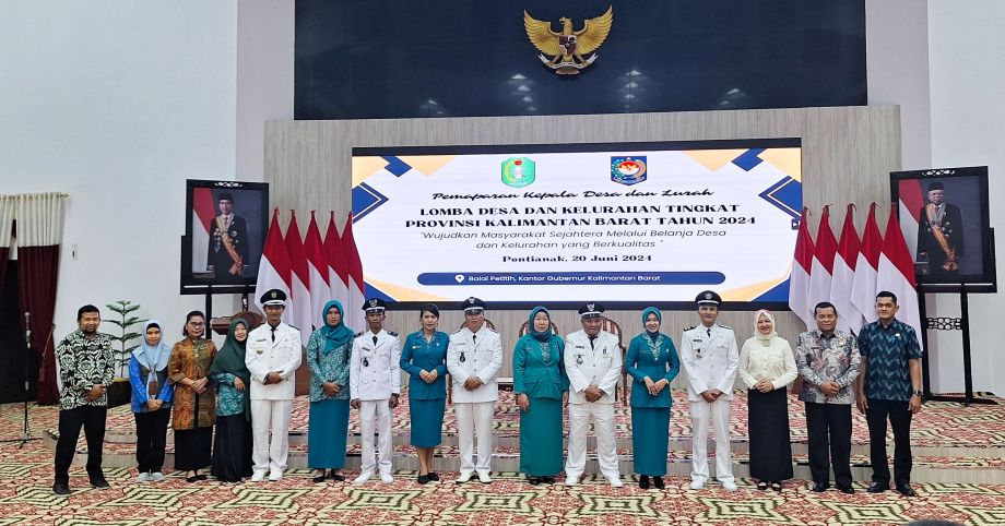 Desa Podorukun Seponti dan Kelurahan Bangka Belitung Darat Juara Pertama lomba Desa dan Kelurahan Tingkat Provinsi Kalimantan Barat Tahun 2024.